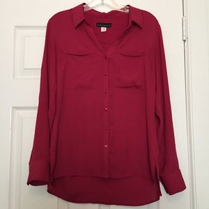 Maroon button-up